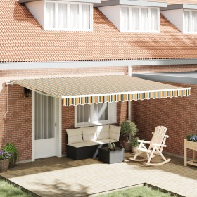 Comprar Toldo Retráctil Manual Verde y Amarillo