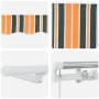 Toldo manual retráctil con LED en verde y amarillo, 450x300 cm, Tela de repuesto para toldo  de 4.5x3 m en verde y amarillo | Foro24.es | Tu tienda online para hogar, jardín y más Foro24.es