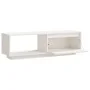 Mueble de TV de madera maciza de pino blanco 110x30x33,5 cm de vidaXL, Muebles TV - Ref: Foro24-809889, Precio: 61,14 €, Desc...