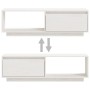 Mueble de TV de madera maciza de pino blanco 110x30x33,5 cm de vidaXL, Muebles TV - Ref: Foro24-809889, Precio: 61,93 €, Desc...