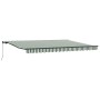 Toldo Manual Retráctil  Verde y Blanco 450x300 cm, Tela de repuesto para Toldo  para estructura de 4.5x3 m Verde y Blanco | Foro24.es | Tu tienda online para hogar, jardín y más Foro24.es
