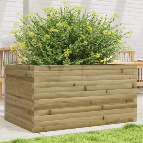 Jardinera de madera de pino impregnada 90x60x46 cm en Macetas y jardineras | Comprar online en Foru.es