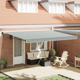 Comprar Toldo Retráctil Automático Verde y Blanco