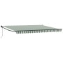 Toldo Retráctil Automático Verde y Blanco 450x300 cm,  Tela de Reemplazo para Toldo de 4.5x3 m Verde y Blanco | Foro24.es | Tu tienda online para hogar, jardín y más Foro24.es