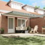 Toldo Retráctil Automático Verde y Blanco 450x300 cm,  Tela de Reemplazo para Toldo de 4.5x3 m Verde y Blanco | Foro24.es | Tu tienda online para hogar, jardín y más Foro24.es