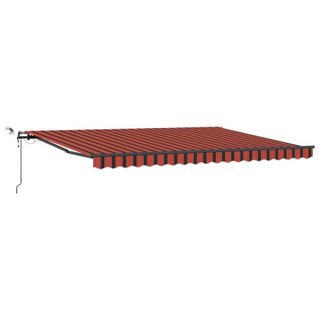Toldo Retráctil Automático con LED Naranja y Marrón 450x350 cm | Foro24.es | Tu tienda online para hogar, jardín y más Foro24.es