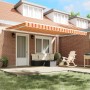 Toldo Retráctil Automático Amarillo y Naranja 450x350 cm | Foro24.es | Tu tienda online para hogar, jardín y más Foro24.es