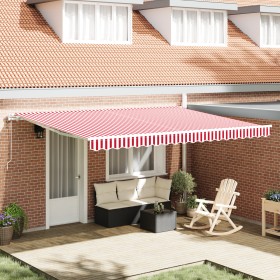 Comprar Toldo retráctil automático Rayas Rojas y