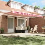 Toldo retráctil automático Rayas Rojas y Blancas 450x350 cm | Foro24.es | Tu tienda online para hogar, jardín y más Foro24.es