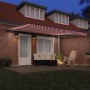 Toldo Retráctil Automático con LED Rayas Rojas y Blancas 450x350 cm | Foro24.es | Tu tienda online para hogar, jardín y más Foro24.es
