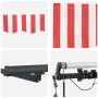 Toldo Retráctil Automático con LED Rayas Rojas y Blancas 450x350 cm | Foro24.es | Tu tienda online para hogar, jardín y más Foro24.es