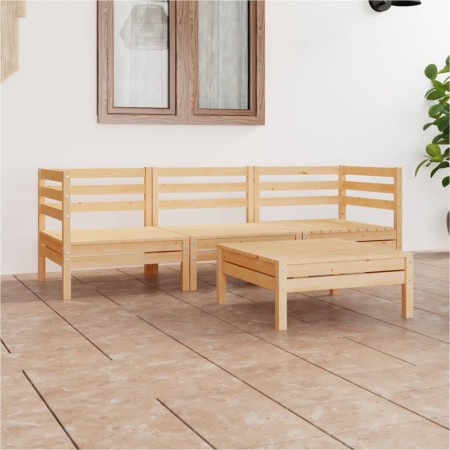 Juego de muebles de jardín 4 piezas madera de pino maciza de vidaXL, Conjuntos de jardín - Ref: Foro24-3082467, Precio: 174,0...
