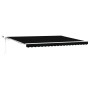 Toldo Retráctil Automático  con LED Negro 450x350 cm, Toldo de Reemplazo  para Marco de 4.5x3.5 m Negro | Foro24.es | Tu tienda online para hogar, jardín y más Foro24.es