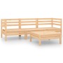 Juego de muebles de jardín 4 piezas madera de pino maciza de vidaXL, Conjuntos de jardín - Ref: Foro24-3082467, Precio: 174,0...