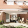 Toldo manual retráctil con LED Beige 450x350 cm,  Tela de reemplazo para toldo de 4.5x3.5 m Beige | Foro24.es | Tu tienda online para hogar, jardín y más Foro24.es
