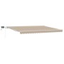 Toldo manual retráctil con LED Beige 450x350 cm,  Tela de reemplazo para toldo de 4.5x3.5 m Beige | Foro24.es | Tu tienda online para hogar, jardín y más Foro24.es
