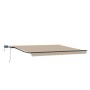Toldo Manual Retráctil con LED Beige 450x350 cm,  Tela de Repuesto para Toldo de 4.5x3.5 m Beige | Foro24.es | Tu tienda online para hogar, jardín y más Foro24.es