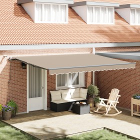 Comprar Toldo retráctil automático con LED Beige