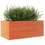 Jardinera de madera maciza de pino marrón cera 110x60x46 cm en Macetas y jardineras | Comprar online en Foru.es