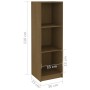 Estantería/divisor de espacios madera pino marrón miel de vidaXL, Librerías y estanterías - Ref: Foro24-809939, Precio: 58,29...