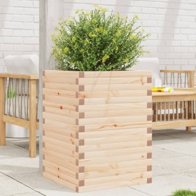 Jardinera de madera maciza de pino 50x50x68,5 cm en Macetas y jardineras | Comprar online en Foru.es
