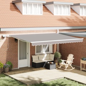 Comprar Toldo Retráctil Manual con LED Gris Claro