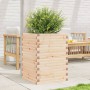 Jardinera de madera maciza de pino 50x50x68,5 cm en Macetas y jardineras | Comprar online en Foru.es