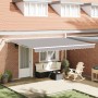 Toldo Retráctil Automático  con Luz LED Gris Claro 450x350 cm, Tela de Repuesto para Toldo  de 4,5x3,5 m Marco Gris Claro | Foro24.es | Tu tienda online para hogar, jardín y más Foro24.es