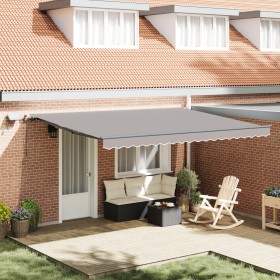 Comprar Toldo Retráctil Manual con LED Gris Claro