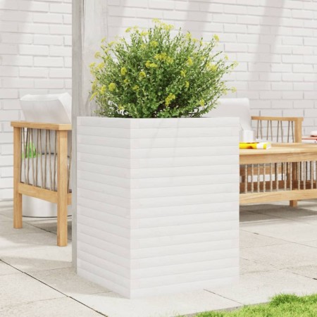 Jardinera madera maciza de pino blanco 50x50x68,5 cm en Macetas y jardineras | Comprar online en Foru.es