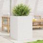 Jardinera madera maciza de pino blanco 50x50x68,5 cm en Macetas y jardineras | Comprar online en Foru.es