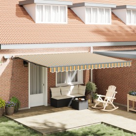 Comprar Toldo manual retráctil con LED verde y