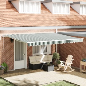 Comprar Toldo Retráctil Automático Verde y Blanco