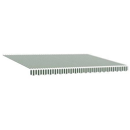 Toldo Retráctil Manual con LED Verde y Blanco 450x350 cm, Tela de Recambio para Toldo  para Marco de 4,5x3,5 m Verde y Blanco | Foro24.es | Tu tienda online para hogar, jardín y más Foro24.es