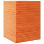Jardinera madera maciza de pino marrón cera 50x50x68,5 cm en Macetas y jardineras | Comprar online en Foru.es