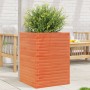 Jardinera madera maciza de pino marrón cera 50x50x68,5 cm en Macetas y jardineras | Comprar online en Foru.es