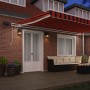 Toldo Retráctil Manual con LED en Naranja y Marrón, 500x300 cm | Foro24.es | Tu tienda online para hogar, jardín y más Foro24.es
