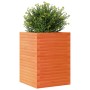 Jardinera madera maciza de pino marrón cera 50x50x68,5 cm en Macetas y jardineras | Comprar online en Foru.es