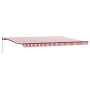 Toldo Retráctil Manual Rayas Rojas y Blancas 500x300 cm | Foro24.es | Tu tienda online para hogar, jardín y más Foro24.es