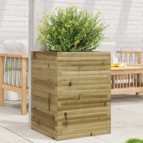 Jardinera madera de pino impregnada 50x50x68,5 cm en Macetas y jardineras | Comprar online en Foru.es