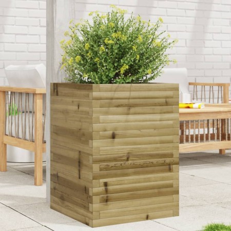 Jardinera madera de pino impregnada 50x50x68,5 cm en Macetas y jardineras | Comprar online en Foru.es
