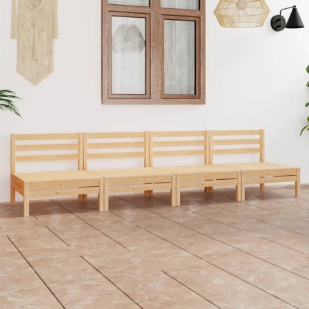 Juego de muebles de jardín 4 piezas madera maciza de pino de vidaXL, Conjuntos de jardín - Ref: Foro24-3082482, Precio: 168,5...