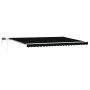 Toldo retráctil manual  con LED Negro 500x300 cm, Tela de repuesto para toldo  de 5x3 m Negro | Foro24.es | Tu tienda online para hogar, jardín y más Foro24.es