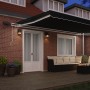 Toldo retráctil manual  con LED Negro 500x300 cm, Tela de repuesto para toldo  de 5x3 m Negro | Foro24.es | Tu tienda online para hogar, jardín y más Foro24.es