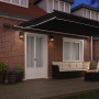 Toldo retráctil manual con LED negro 500x300 cm, Tela de reemplazo para toldo  para marco de 5x3 m negro | Foro24.es | Tu tienda online para hogar, jardín y más Foro24.es