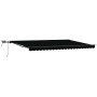 Toldo retráctil manual con LED negro 500x300 cm, Tela de reemplazo para toldo  para marco de 5x3 m negro | Foro24.es | Tu tienda online para hogar, jardín y más Foro24.es