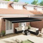 Toldo Retráctil Automático  Negro 500x300 cm, Tela de Repuesto para Toldo  de 5x3 m Marco Negro | Foro24.es | Tu tienda online para hogar, jardín y más Foro24.es