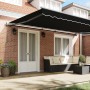 Toldo Retráctil Automático  Negro 500x300 cm, Tela de Repuesto para Toldo  de 5x3 m Marco Negro | Foro24.es | Tu tienda online para hogar, jardín y más Foro24.es