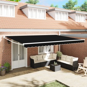 Comprar Toldo Retráctil Manual Negro 500x300 cm