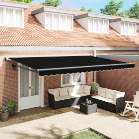 Comprar Toldo Retráctil Manual Negro 500x300 cm